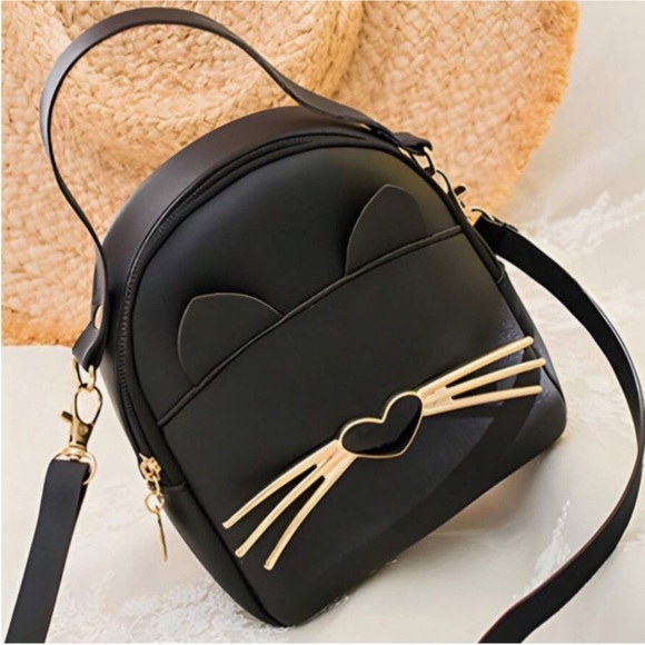 Modcloth Handbags - NWT Black Cat Whiskers Mini Bag Backpack 🐈‍⬛